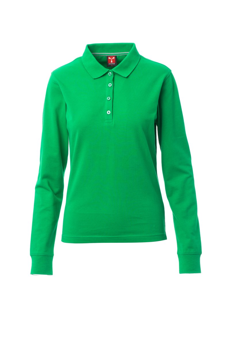 Damen-Poloshirt, langarm, tailliert FLORENCE LADY