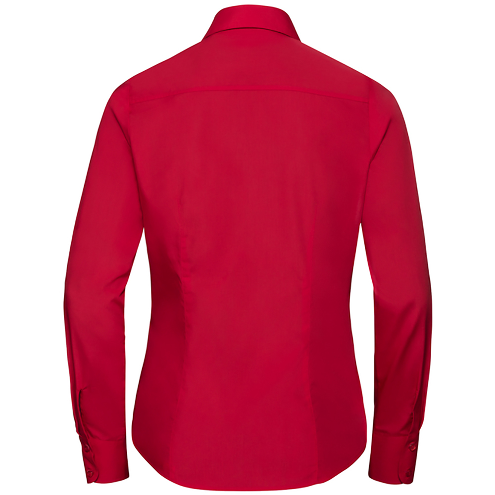 Ladies´ Long Sleeve Fitted Polycotton Poplin Shirt