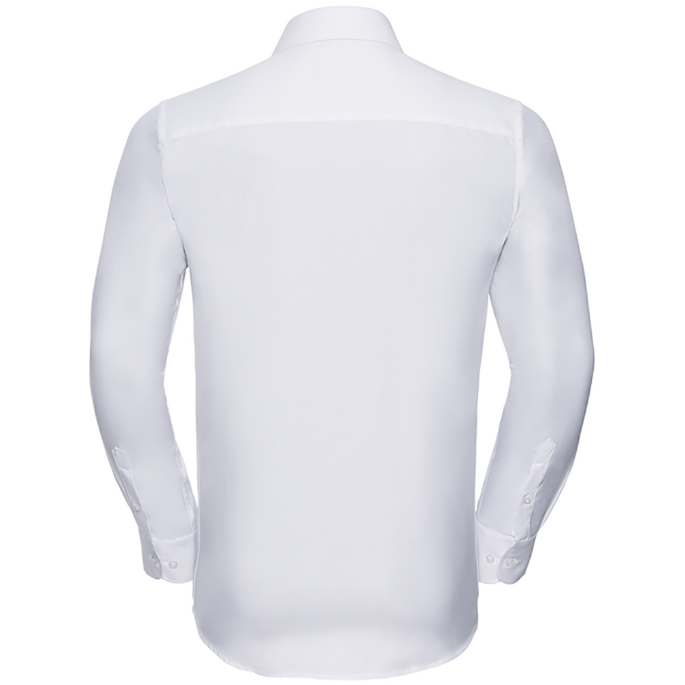 Men´s Long Sleeve Tailored Herringbone Hemd White back.jpg Men´s Long Sleeve Tailored Herringbone Hemd