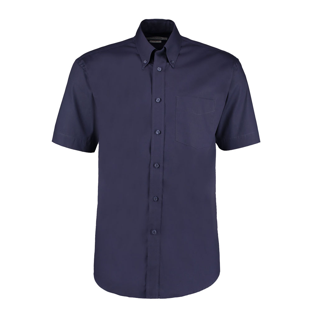 Men´s Classic Fit Premium Oxford Shirt Short Sleeve-Dark Navy-47 (XXL/18H)