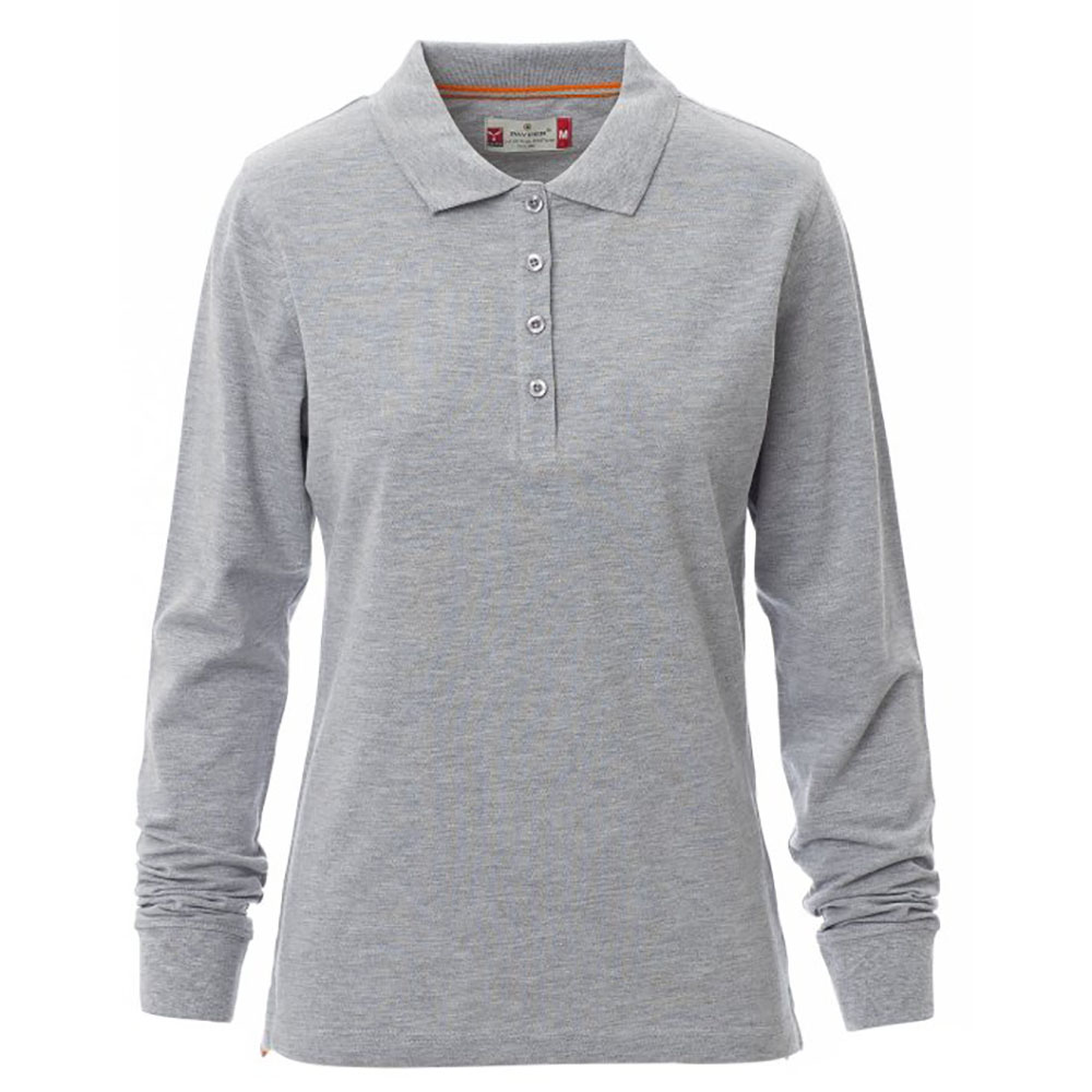 Damen-Poloshirt, langarm, tailliert FLORENCE LADY MELANGE