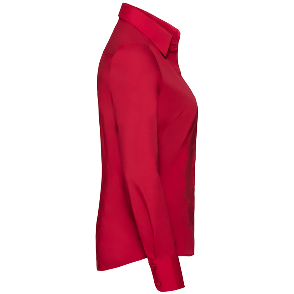 Ladies´ Long Sleeve Fitted Polycotton Poplin Shirt