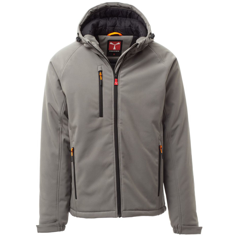 Softshell-Jacke mit Kapuze, gefüttert GALE PAD Rauchgrau.jpg Softshell-Jacke mit Kapuze, gefüttert GALE PAD