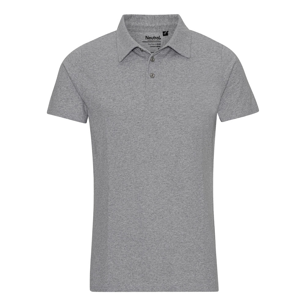 Recycled Cotton Polo-Navy Melange-L