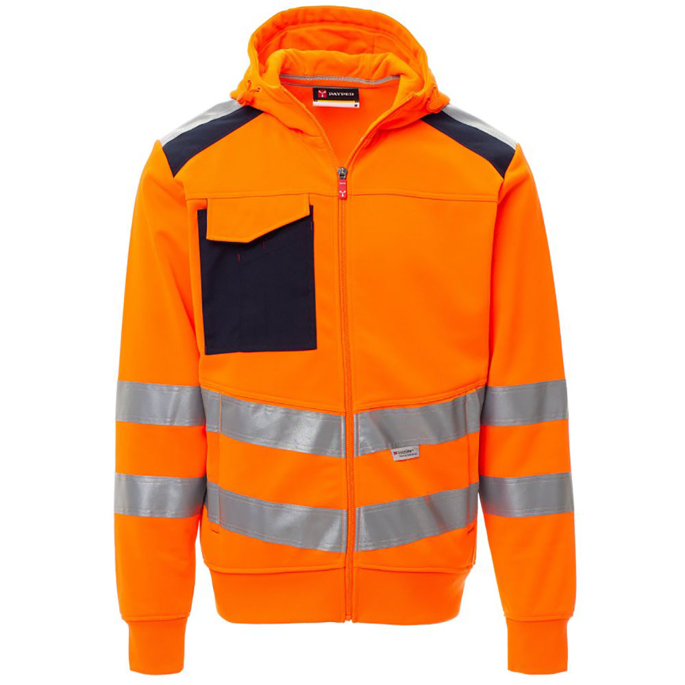 Warnschutz-Sweatjacke mit Kapuze LEADER
